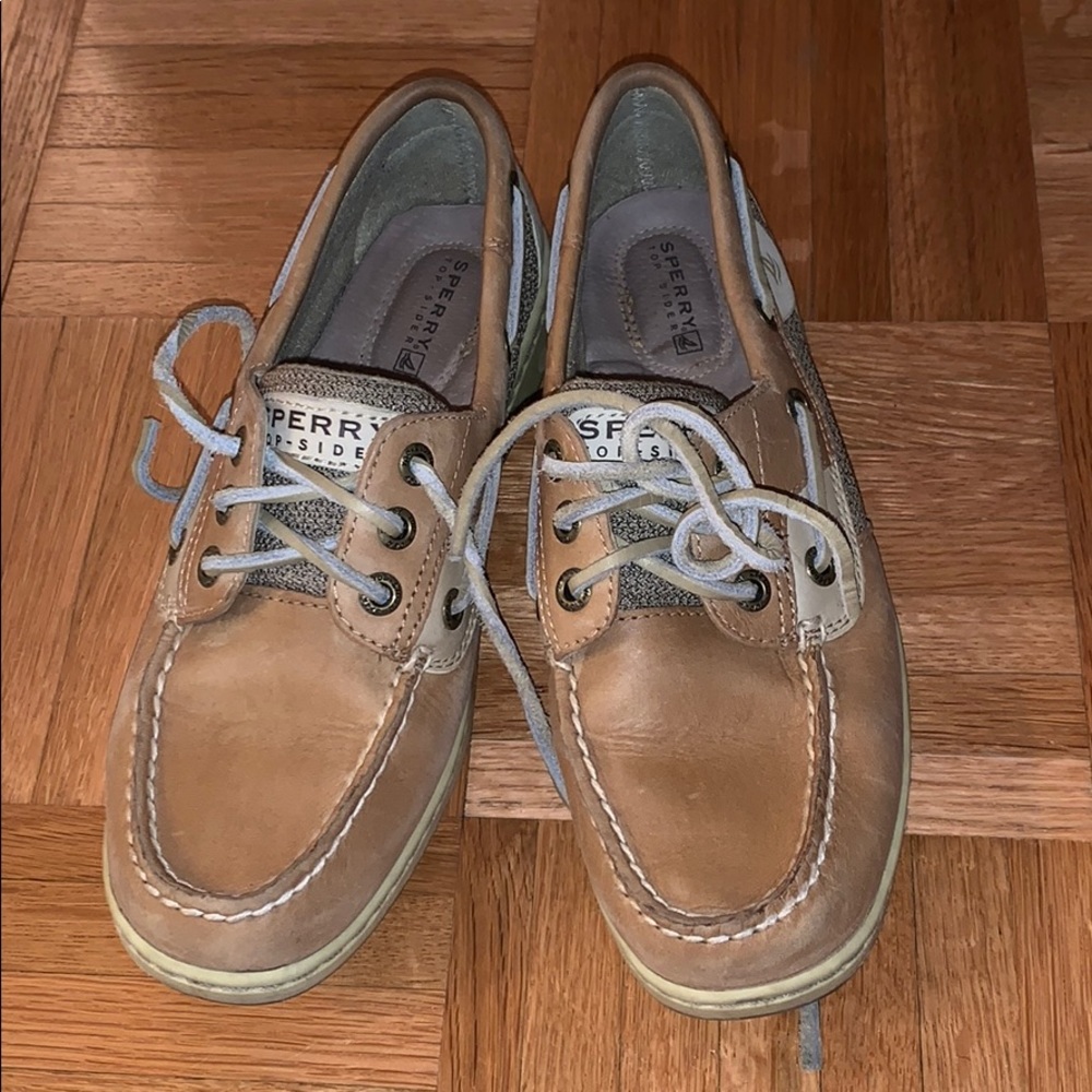Beige Sperry TopSiders
